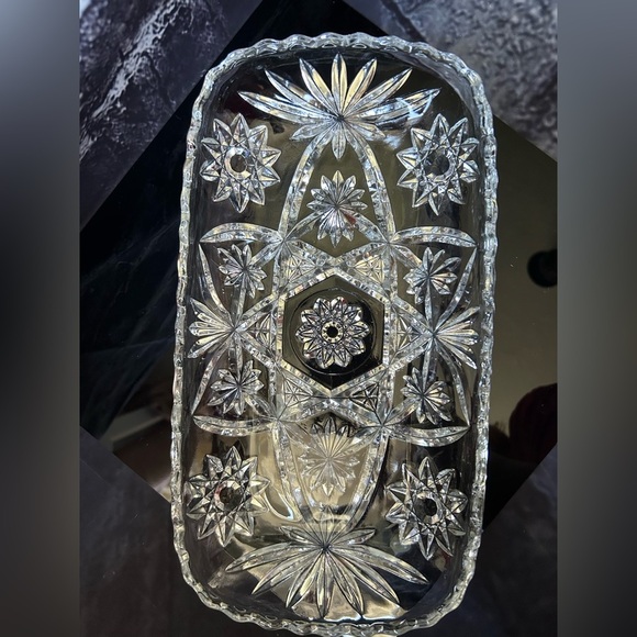 Anchor Hocking Other - Anchor Hocking Early American “Star of David” Prescut 12” Rectangle Bread Tray